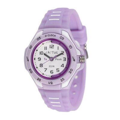 Cactus Mentor Time Teacher Watch Purple
