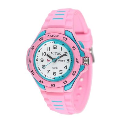 Cactus Mentor Time Teacher Watch Bright Pink