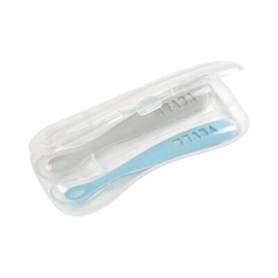 Beaba 1st Stage Silicone Spoons 2 Pack - Blue/Light Mist