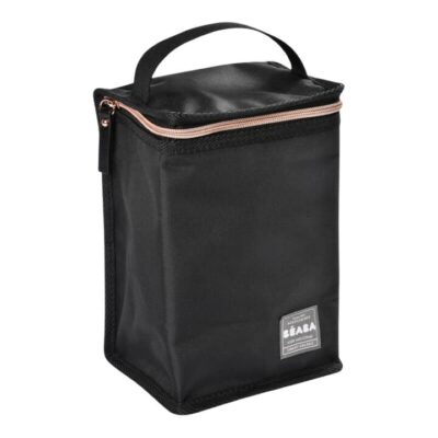 Beaba Isothermal Meal Pouch - Black / Pink Gold