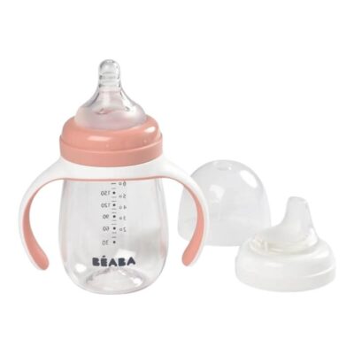 Beaba 2-in-1 Learning Cup 210ml - Vintage Pink