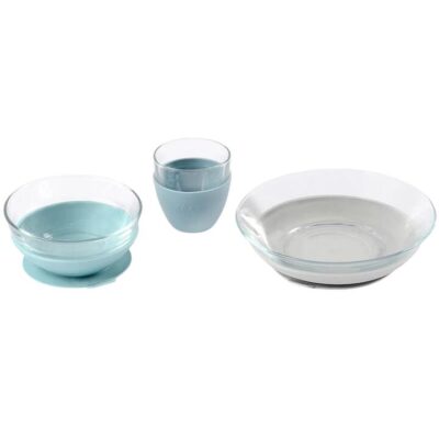 Beaba Glass Meal Set with Suction Pads - Jungle