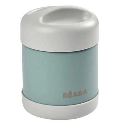 Beaba Stainless Steel Isothermal Portion 300ml - Light Mist / Eucalyptus Green