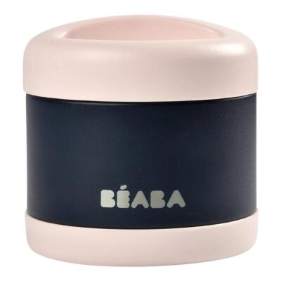 Beaba Stainless Steel Isothermal Portion 500ml - Light Pink / Night Blue