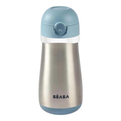 Beaba Stainless Steel Spout Bottle 350ml - Windy Blue