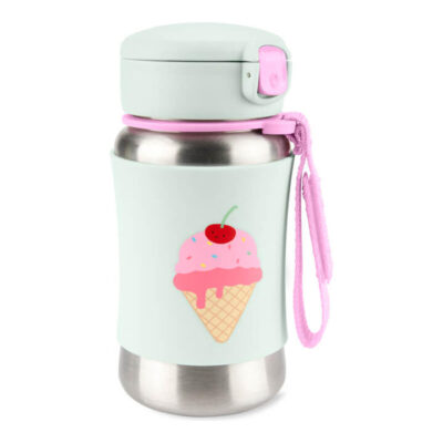 Skip Hop Spark Style Stainless Steel Straw Bottle 350ml - Ice Cream