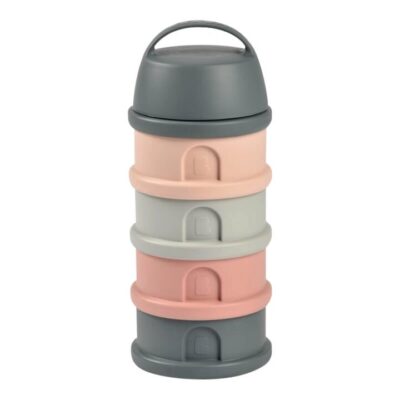 Beaba Formula & Snacks Container - Mineral Grey/Pink