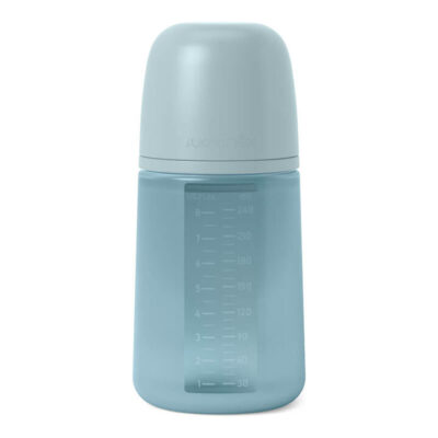 Suavinex Colour Essence Silicone Bottle 240ml Medium Flow 3+ Months - Blue