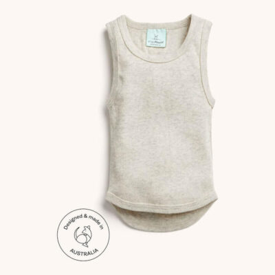 ergoPouch Bodywear Singlet - Grey Marle - 0.2 Tog - 6-12m