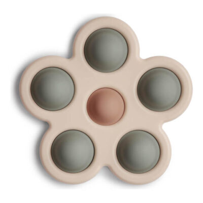 Mushie Flower Press Toy - Dried Thyme/Natural/Shifting Sand