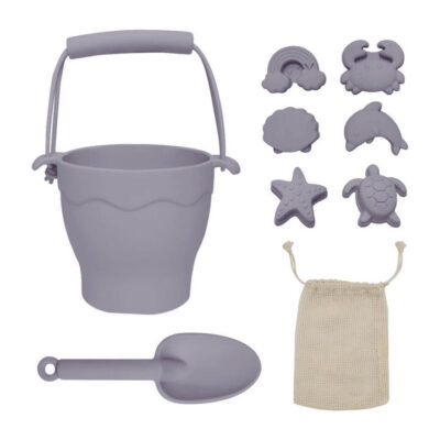 Living Textiles Silicone 8pc Bucket & Spade Set - Lilac