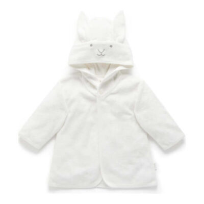 Purebaby Hooded Bathrobe - Vanilla Bunny (6M-12M)