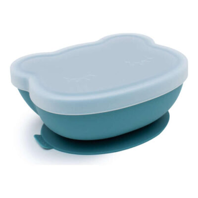 We Might Be Tiny Bear Stickie Bowl - Blue Dusk