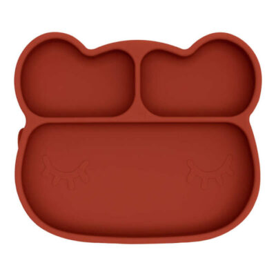 We Might Be Tiny Bear Stickie Plate - Rust