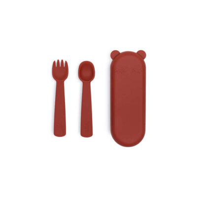 We Might Be Tiny Feedie Fork & Spoon Set - Rust