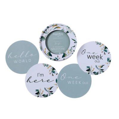 Snuggle Hunny Eucalypt & Sage Reversible Milestone Cards