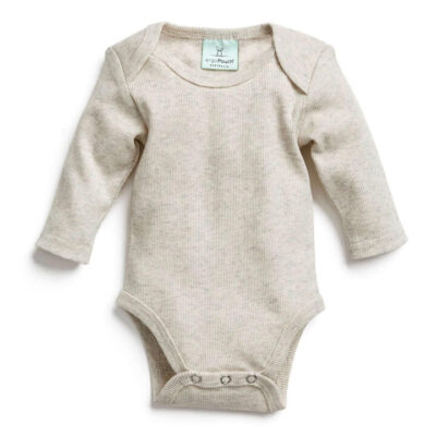 ergoPouch Bodywear Long Sleeve Bodysuit - Grey Marle - 0.2 Tog - 6-12m