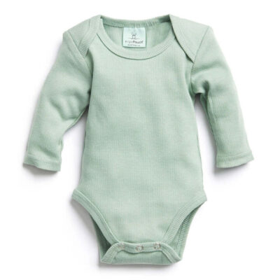 ergoPouch Bodywear Long Sleeve Bodysuit - Sage - 0.2 Tog - 6-12m