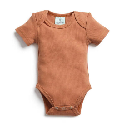 ergoPouch Bodywear Short Sleeve Bodysuit - Chestnut - 0.2 Tog - 0-3m