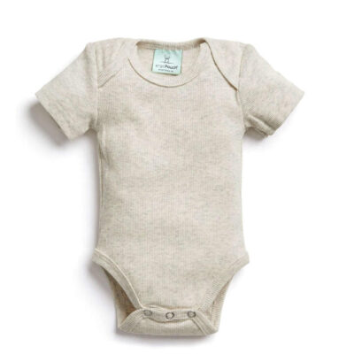 ergoPouch Bodywear Short Sleeve Bodysuit - Grey Marle - 0.2 Tog - 3-6m