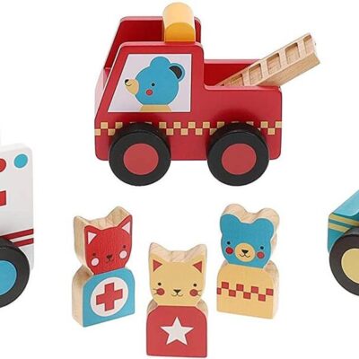 Petit Collage Rescue Pals Wooden Vehicle