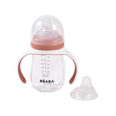 Beaba 2-in-1 Learning Cup 210ml - Terracotta