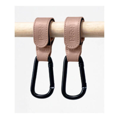 Hooki Duo Pram Hook Clip Set - Mauve