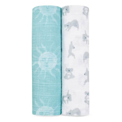 aden + anais 2-pack Muslin Swaddles - Now + Zen