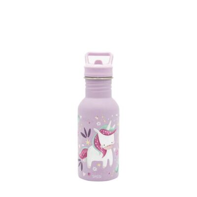 Sassi Stainless Steel Drink Bottle 500ml - Sparkly The Unicorn