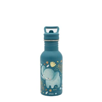 Sassi Stainless Steel Drink Bottle 500ml - Chewy The Elephant