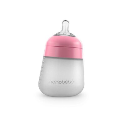 Nanobebe 270ml Flexy Silicone Baby Bottle - Pink