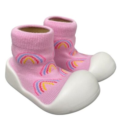 Rubber Soled socks Rainbow