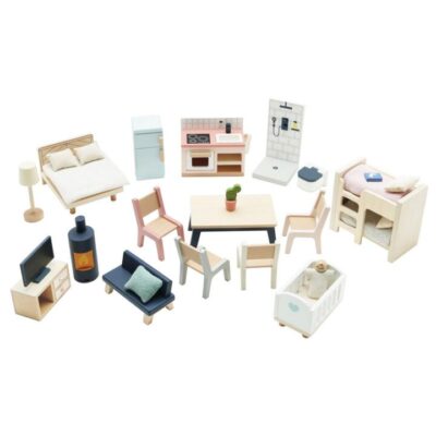 Le Toy Van Wooden Dolls House Starter Furniture Set