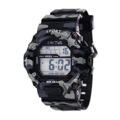 Cactus Explorer Kids Camouflage Digital Watch - Green Black